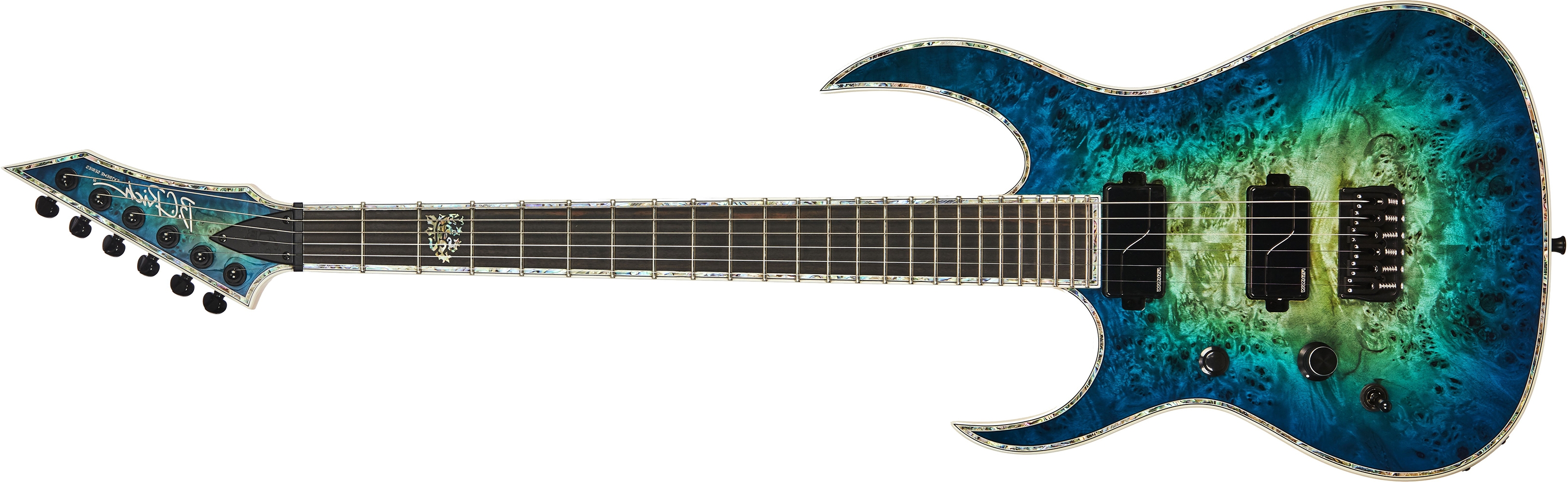 BC Rich Shredzilla Extreme Exotic With Hipshot Left Handed Cyan Blue