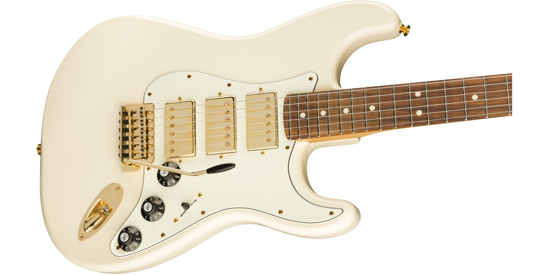 Fender Limited Edition Mahogany Blacktop Stratocaster HHH Olympic White