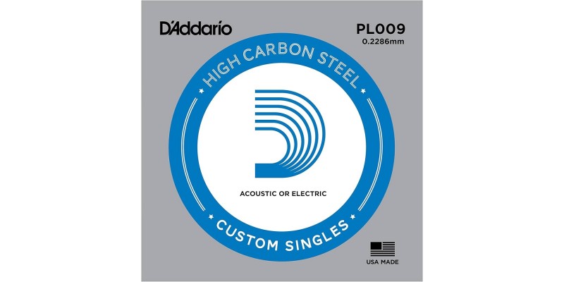 D'Addario PL009 Single Plain Steel String .009