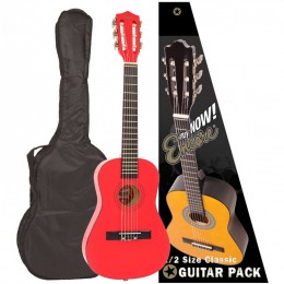 Encore 1/2 Size Classical Guitar Pack Metallic Red Main