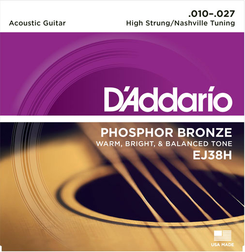 D Addario EJ38H Phosphor Bronze High Strung Nashville Tuning Strings