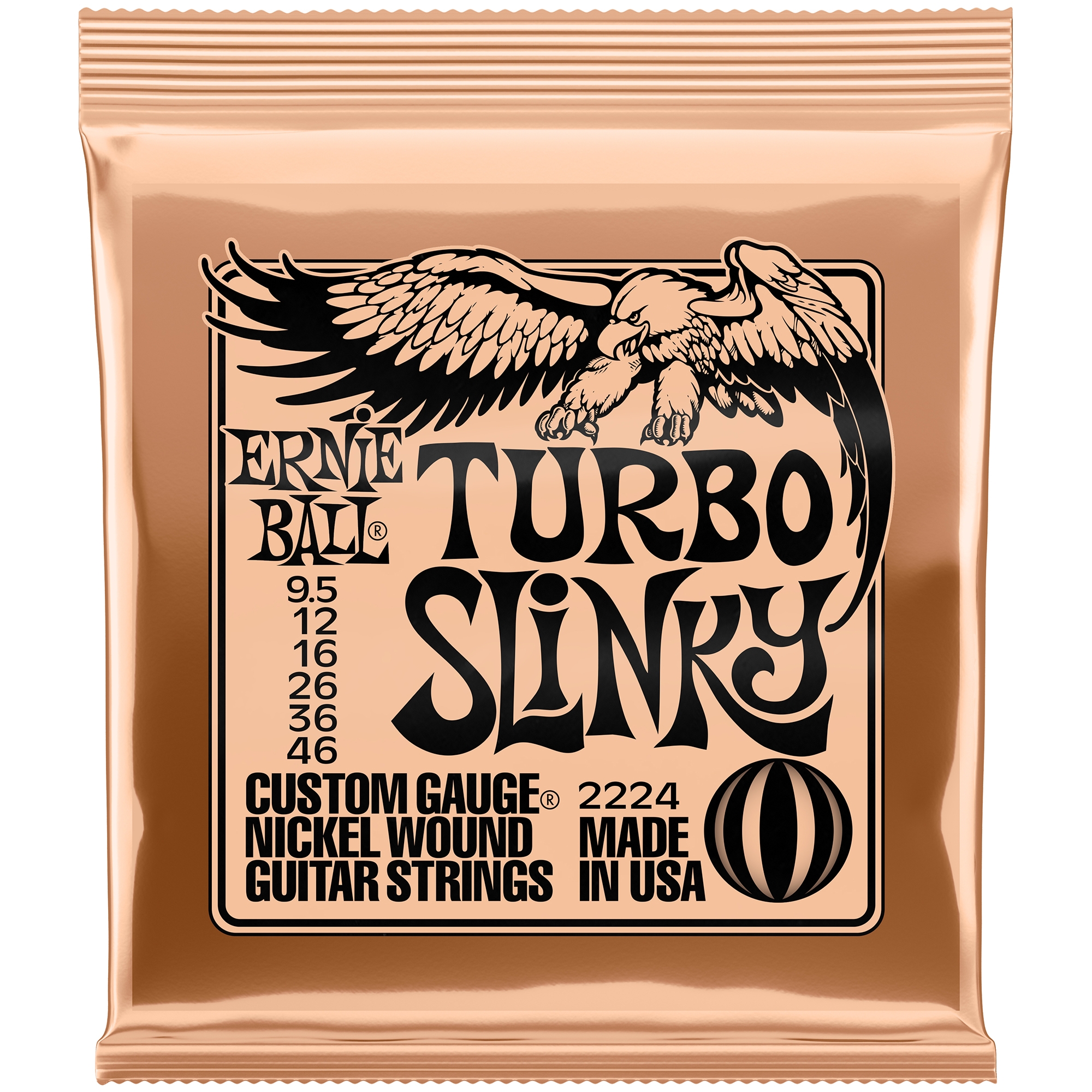 Ernie Ball Turbo Slinky Nickel Wound Electric Guitar Strings 9.5