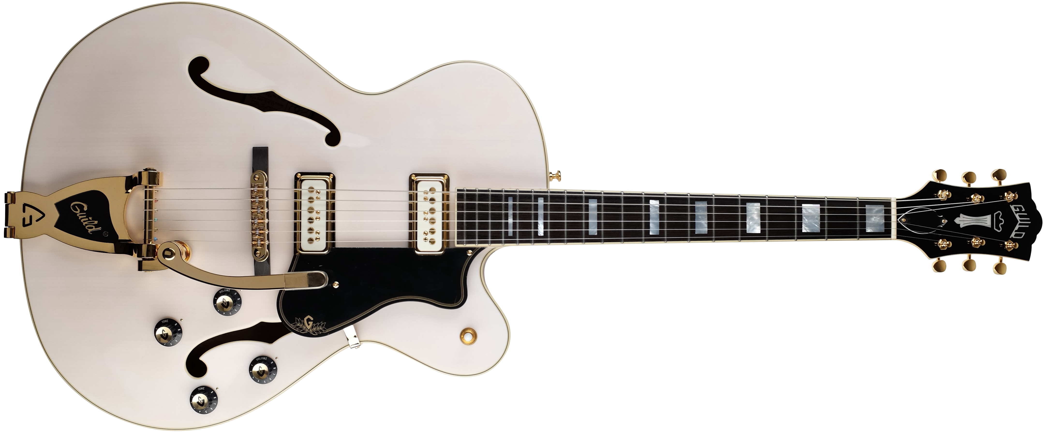 Guild X-175B Manhattan Limited Edition Faded White With Gold Hardware